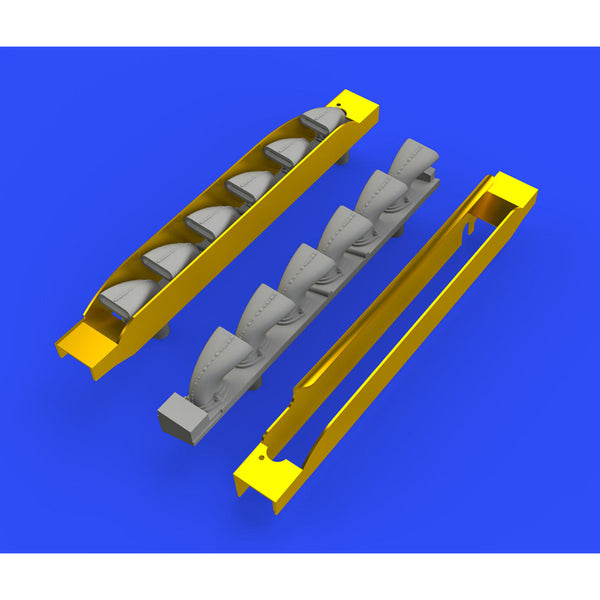 Bf 109G-6 exhaust stacks 1/48