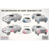 M8 Light Armored Car Greyhound 1/16