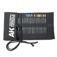 AK WEATHERING PENCILS FULL RANGE CLOTH CASE