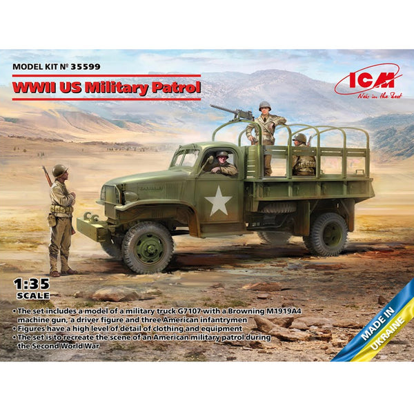 WWII US Military Patrol (G7107 with MG M1919A4) 1/35