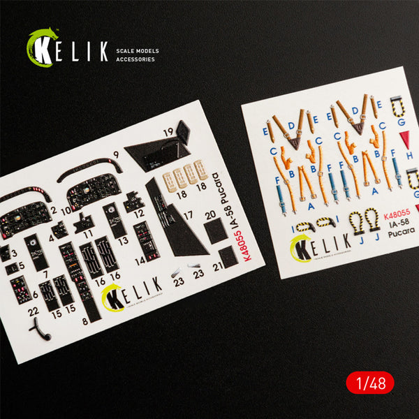 IA-58 Pucara interior 3D decals for Kinetic kit 1/48