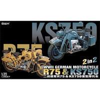 WWII German Motorcycle R75 & KS750 2 in 2 1/35