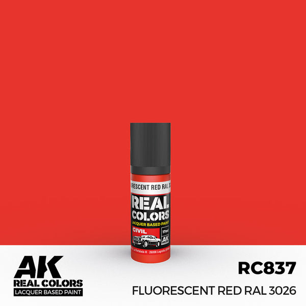 RC837 Fluorescent Red RAL 3026 17ml