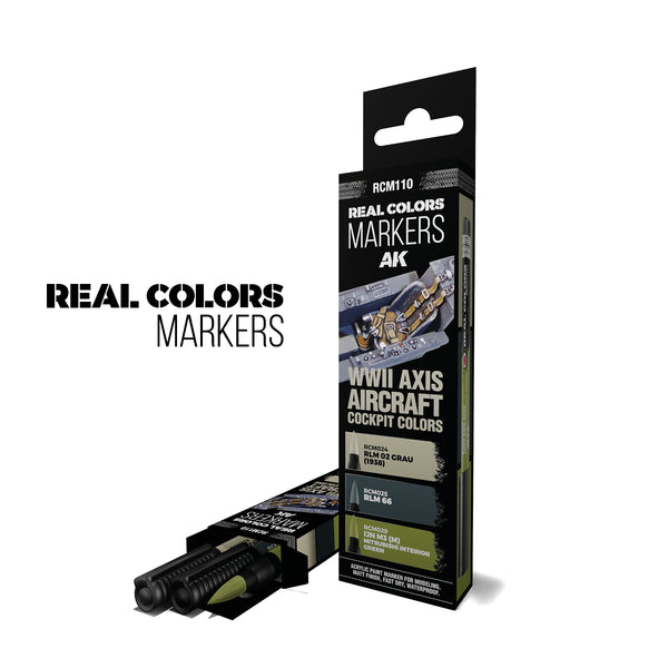 AK WWII AXIS AIRCRAFT COCKPIT COLORS – RC MARKERS SET