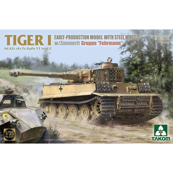 Tiger I Early Production with Steel Wheels w/zimmerit 1/35