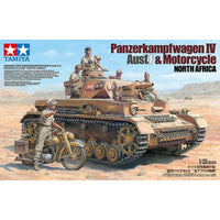 Panzerkampfwagen IV Ausf F. & Motorcycle North Africa 1/35