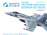 F/A-18E 3D-Printed & coloured Interior on decal paper (for Hasegawa kit)